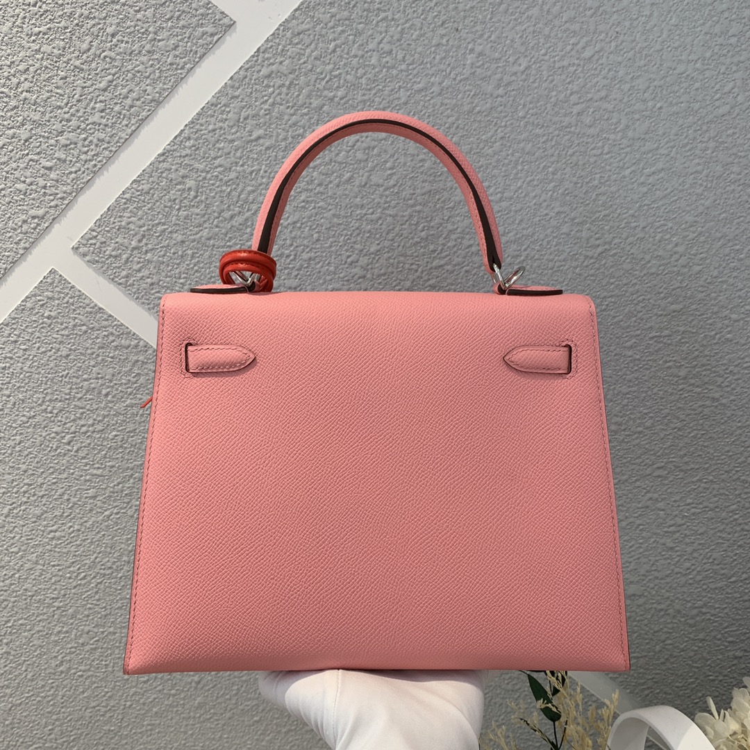 에르메스 켈리백25 핑크 은장 앱송